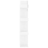 Book Cabinet High Gloss White 48x25.5x140 cm Engineered Wood - Rear View
