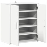 Shoe Cabinet White 60x35x70 cm Engineered Wood - Rear View