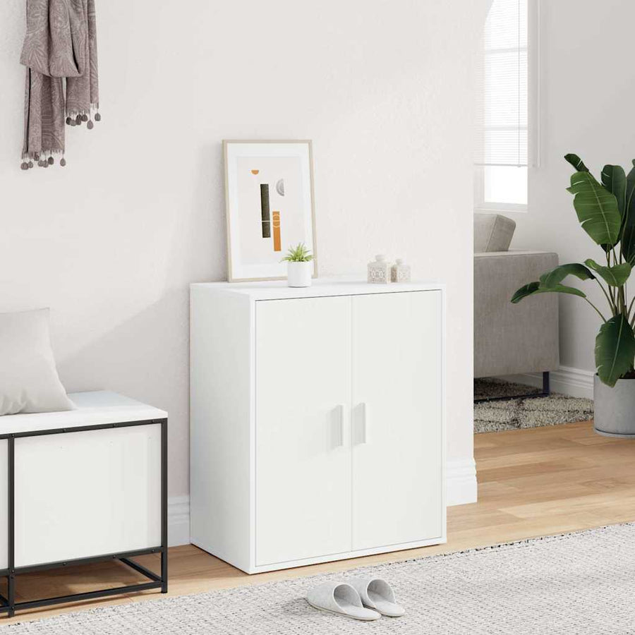 Shoe Cabinet White 60x35x70 cm Engineered Wood