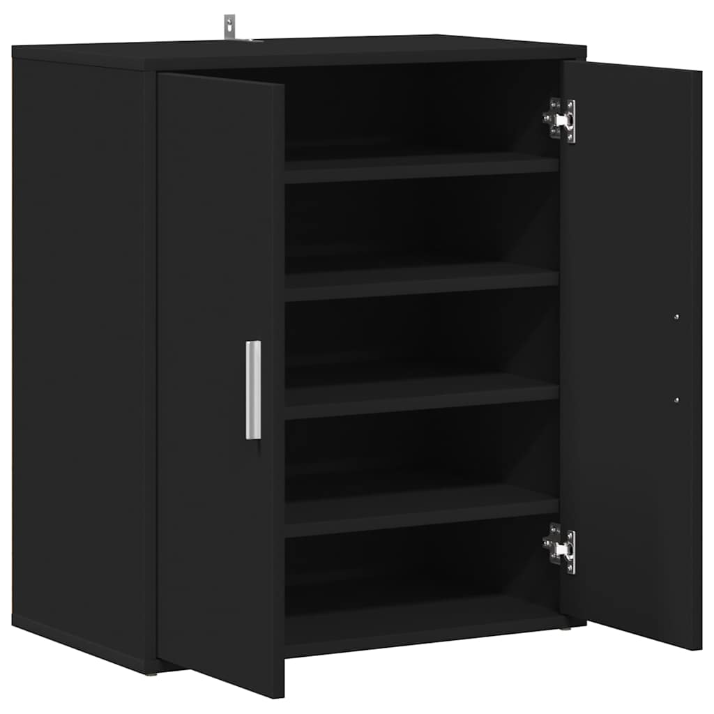 Shoe Cabinet Black 60x35x70 cm Engineered Wood