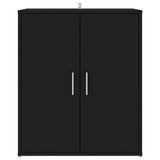 Shoe Cabinet Black 60x35x70 cm Engineered Wood - Rear View