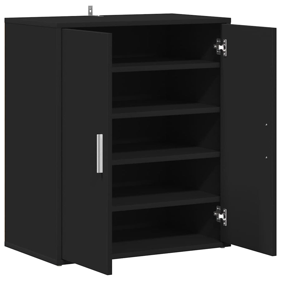 Shoe Cabinet Black 60x35x70 cm Engineered Wood