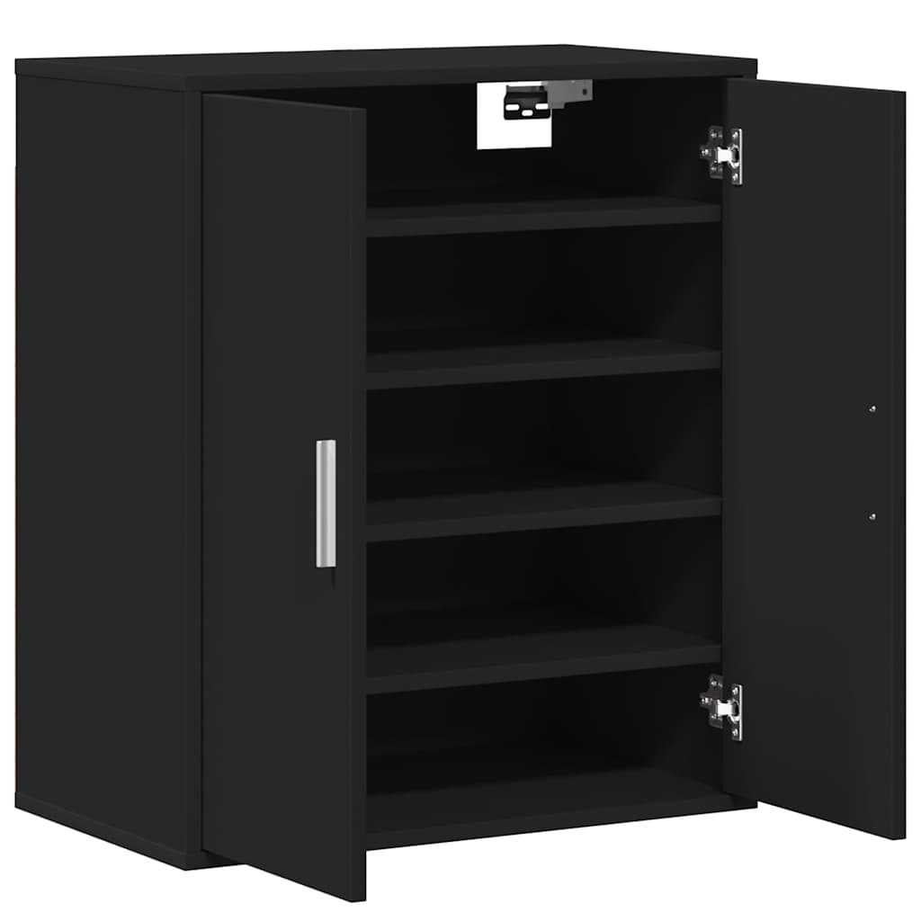 Shoe Cabinet Black 60x35x70 cm Engineered Wood