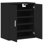 Shoe Cabinet Black 60x35x70 cm Engineered Wood