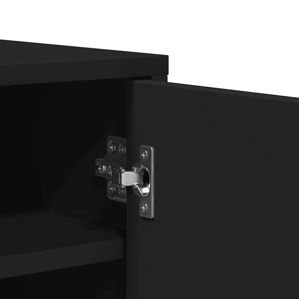 Shoe Cabinet Black 60x35x70 cm Engineered Wood