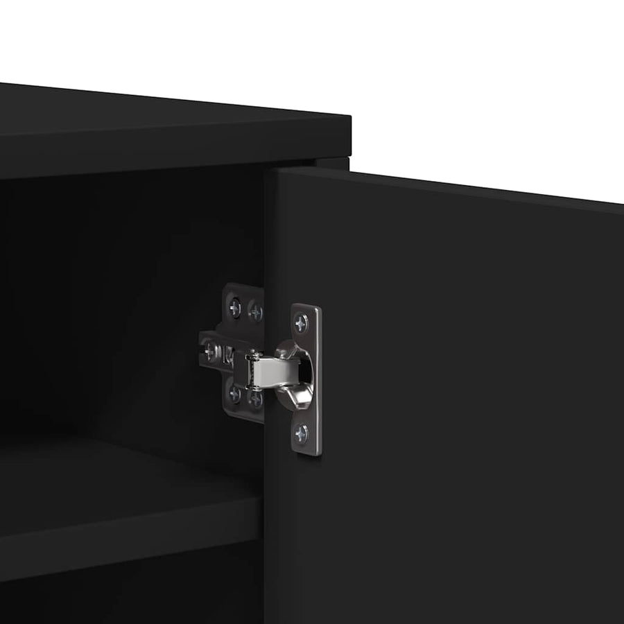 Shoe Cabinet Black 60x35x70 cm Engineered Wood