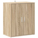 Shoe Cabinet Sonoma Oak 60x35x70 cm Engineered Wood - Front View