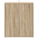Shoe Cabinet Sonoma Oak 60x35x70 cm Engineered Wood - 45-Degree Angle