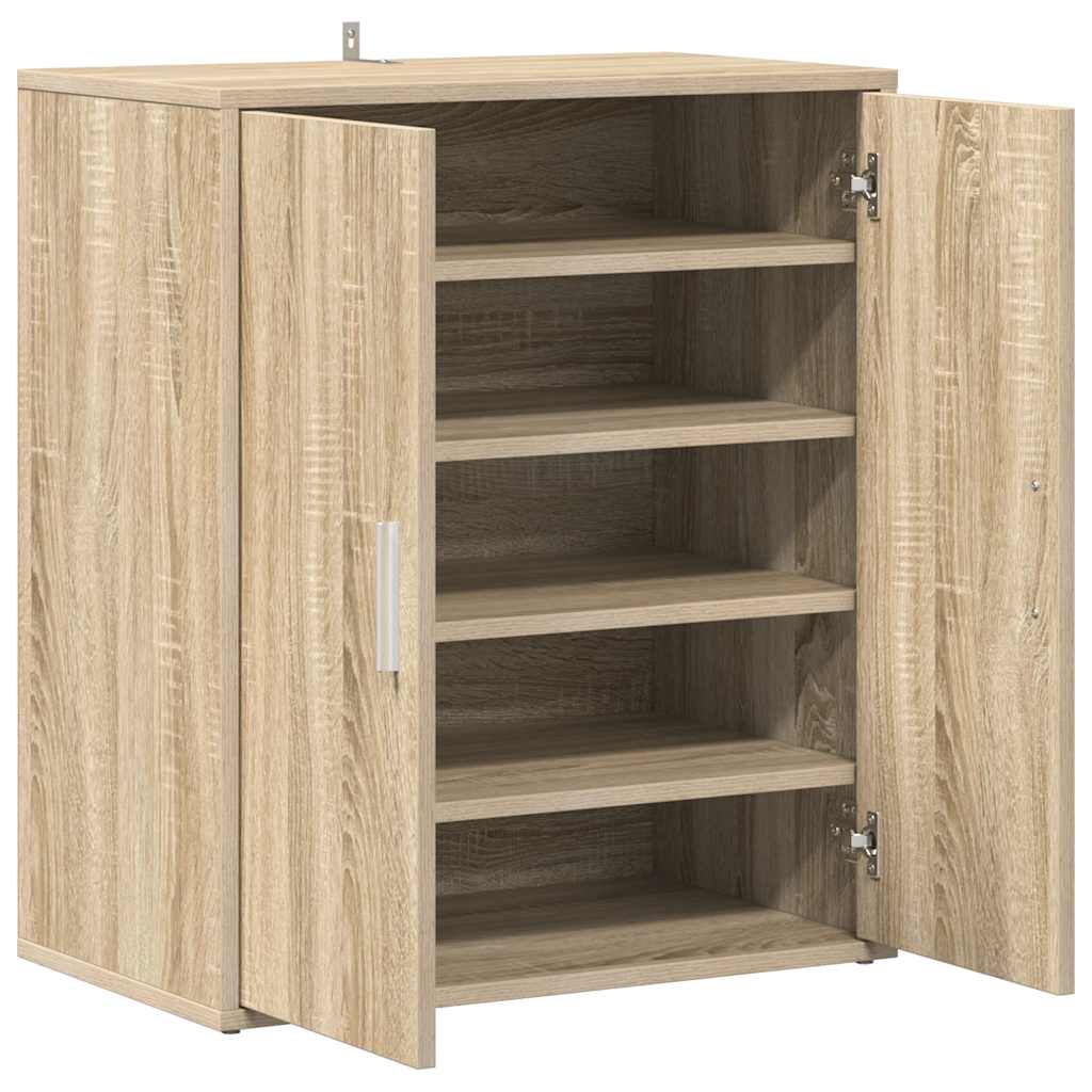 Shoe Cabinet Sonoma Oak 60x35x70 cm Engineered Wood