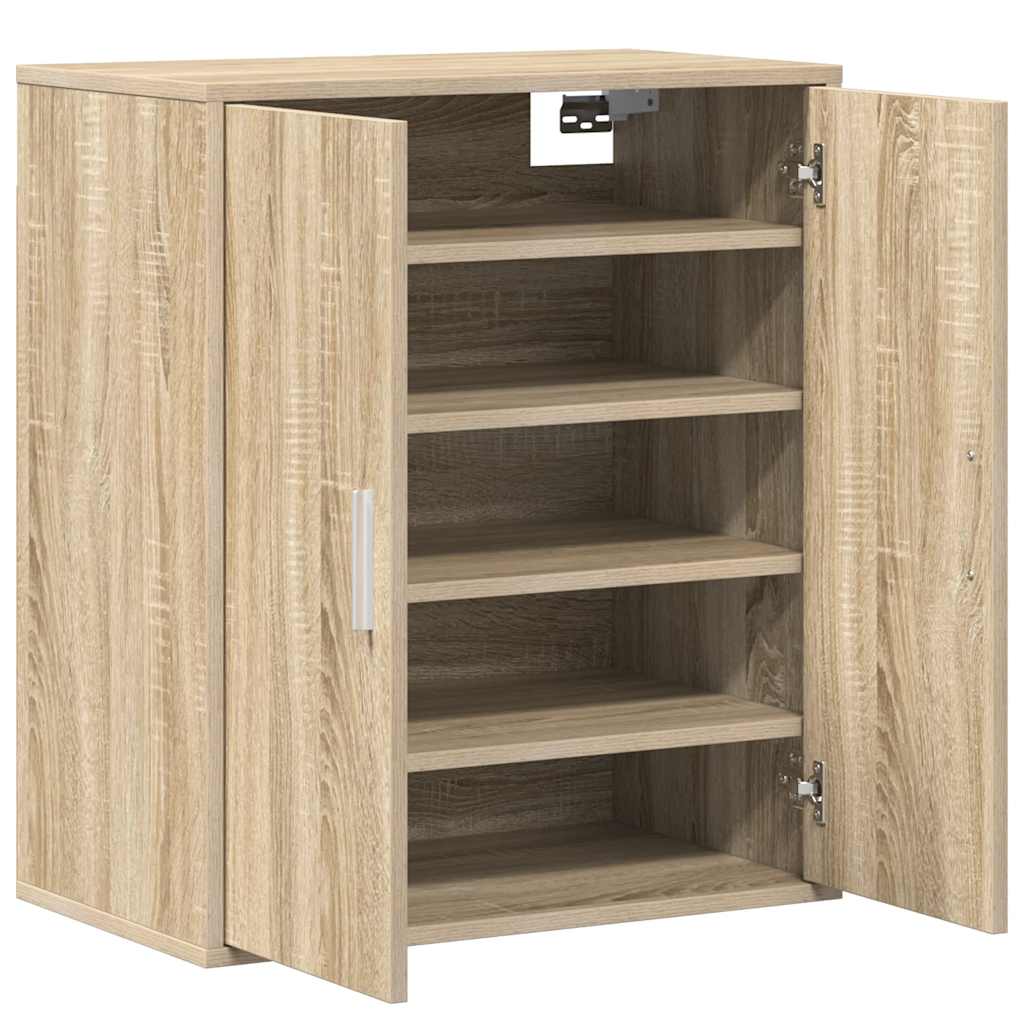 Shoe Cabinet Sonoma Oak 60x35x70 cm Engineered Wood