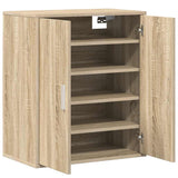 Shoe Cabinet Sonoma Oak 60x35x70 cm Engineered Wood - Close-Up Angle