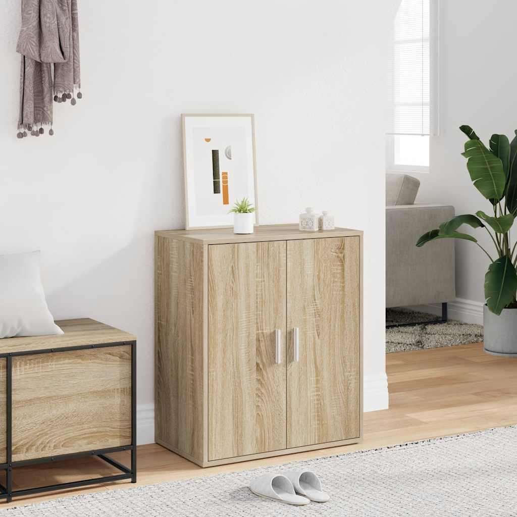 Shoe Cabinet Sonoma Oak 60x35x70 cm Engineered Wood