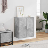 Shoe Cabinet Concrete Grey 60x35x70 cm Engineered Wood - Side View