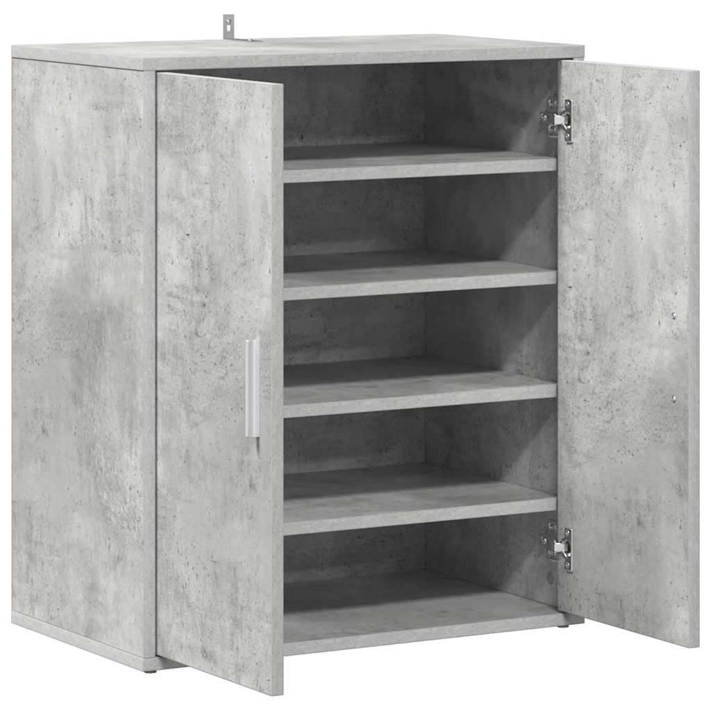 Shoe Cabinet Concrete Grey 60x35x70 cm Engineered Wood