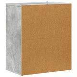 Shoe Cabinet Concrete Grey 60x35x70 cm Engineered Wood