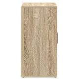 Shoe Cabinet White and Sonoma Oak 60x35x70 cm Engineered Wood - Low Angle