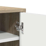 Shoe Cabinet White and Sonoma Oak 60x35x70 cm Engineered Wood - Extra Image