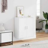Shoe Cabinet High Gloss White 60x35x70 cm Engineered Wood