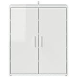Shoe Cabinet High Gloss White 60x35x70 cm Engineered Wood