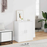 Shoe Cabinet High Gloss White 60x35x70 cm Engineered Wood