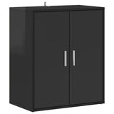 Shoe Cabinet High Gloss Black 60x35x70 cm Engineered Wood