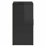 Shoe Cabinet High Gloss Black 60x35x70 cm Engineered Wood - Low Angle