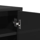 Shoe Cabinet High Gloss Black 60x35x70 cm Engineered Wood - Extra Image