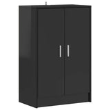 Shoe Cabinet High Gloss Black 60x35x92 cm Engineered Wood
