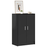 Shoe Cabinet High Gloss Black 60x35x92 cm Engineered Wood - Side View