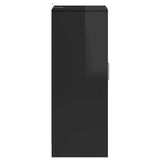 Shoe Cabinet High Gloss Black 60x35x92 cm Engineered Wood
