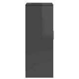 Shoe Cabinet High Gloss Grey 60x35x92 cm Engineered Wood