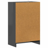 Shoe Cabinet High Gloss Grey 60x35x92 cm Engineered Wood - Close-Up Angle