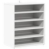 Shoe Cabinet White 60x35x70 cm Engineered Wood - Front View