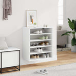 Shoe Cabinet White 60x35x70 cm Engineered Wood