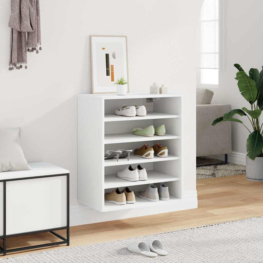 Shoe Cabinet White 60x35x70 cm Engineered Wood