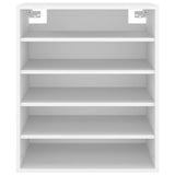 Shoe Cabinet White 60x35x70 cm Engineered Wood - 45-Degree Angle