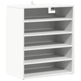 Shoe Cabinet White 60x35x70 cm Engineered Wood - Rear View