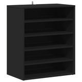 Shoe Cabinet Black 60x35x70 cm Engineered Wood - Front View