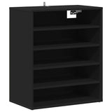 Shoe Cabinet Black 60x35x70 cm Engineered Wood