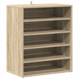 Shoe Cabinet Sonoma Oak 60x35x70 cm Engineered Wood - Front View