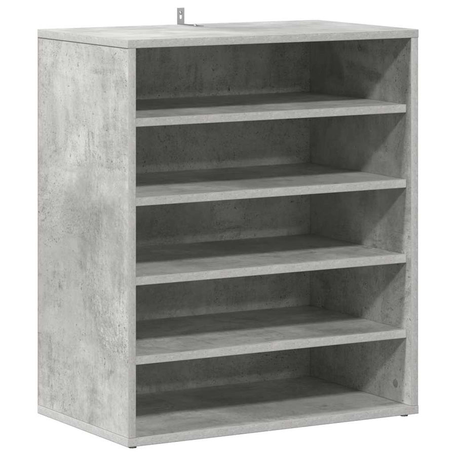 Shoe Cabinet Concrete Grey 60x35x70 cm Engineered Wood