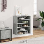 Shoe Cabinet Concrete Grey 60x35x70 cm Engineered Wood