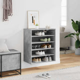 Shoe Cabinet Concrete Grey 60x35x70 cm Engineered Wood - Side View