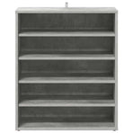 Shoe Cabinet Concrete Grey 60x35x70 cm Engineered Wood
