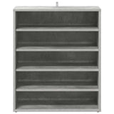 Shoe Cabinet Concrete Grey 60x35x70 cm Engineered Wood - Top-Down View