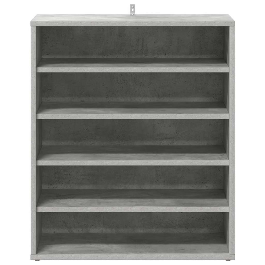 Shoe Cabinet Concrete Grey 60x35x70 cm Engineered Wood