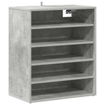 Shoe Cabinet Concrete Grey 60x35x70 cm Engineered Wood