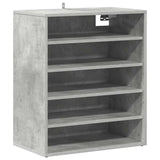 Shoe Cabinet Concrete Grey 60x35x70 cm Engineered Wood - 45-Degree Angle