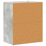 Shoe Cabinet Concrete Grey 60x35x70 cm Engineered Wood