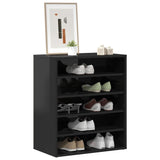 Shoe Cabinet High Gloss Black 60x35x70 cm Engineered Wood
